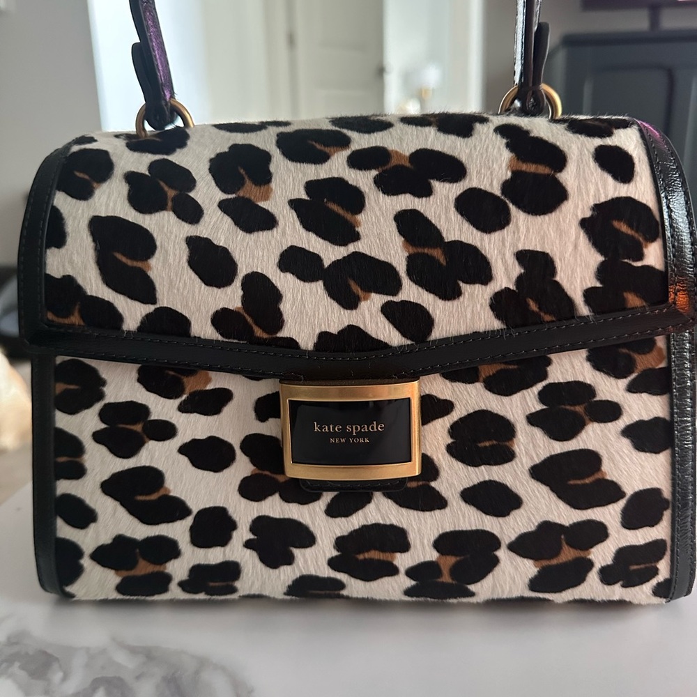 Kate Spade Black and Brown Animal Print Bag